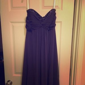David's bridal plum dress