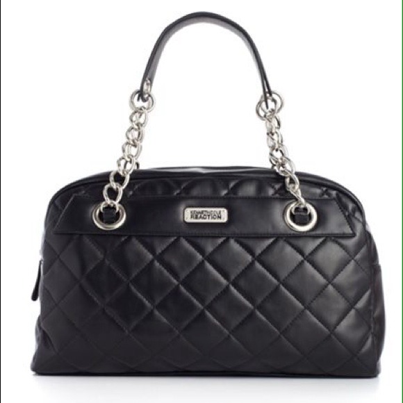 Kenneth Cole Reaction matte black quilted handbag