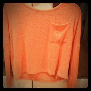 Peach long sleeved sweater top