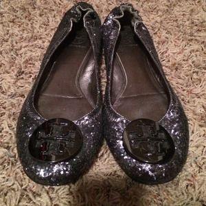Tory Burch Navy Sequin Flats