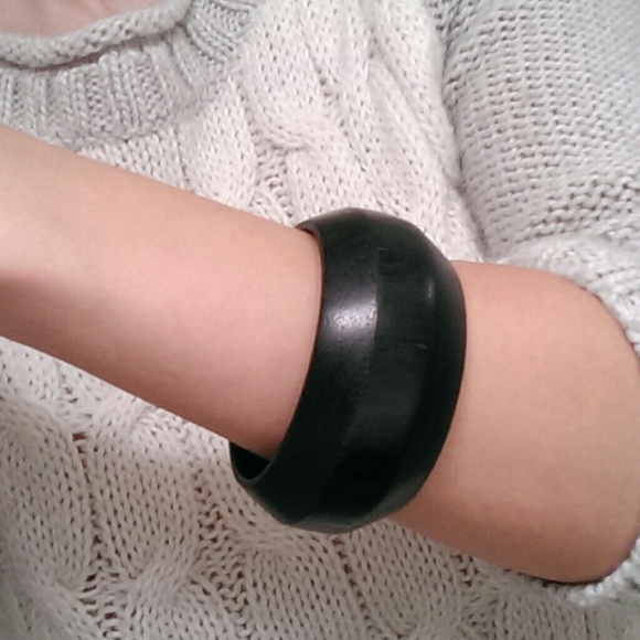 Black Wood Stackable Bangle