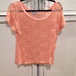 Pink lace shirt
