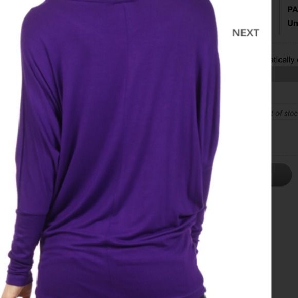 ⚠️🚧️️SALE NWT Dark Purple Batwing Knit Top S,M, L - Picture 2 of 4