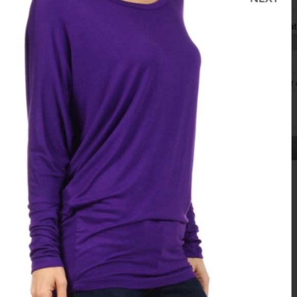 ⚠️🚧️️SALE NWT Dark Purple Batwing Knit Top S,M, L - Picture 4 of 4