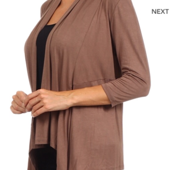 NWT Khaki Knit Cardigan; S, M, L - Picture 3 of 4