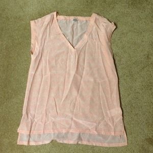 Fossil silk top salmon pink small