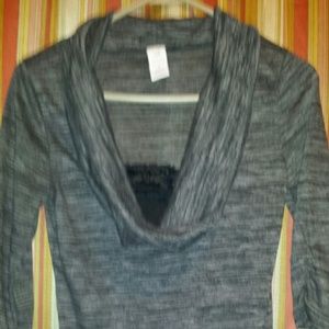 Grey cowl neck shirt