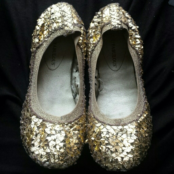 🔜Gold Sequin Flats