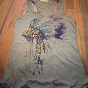 Indian headdress beaded tank