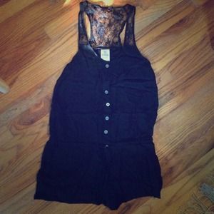 Victoria's Secret Pink brand, black romper