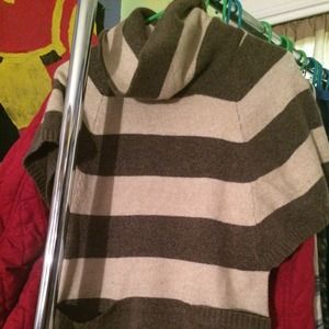Striped Oversized Collar Sweater