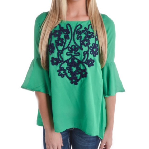Judith March green top with rope detail!