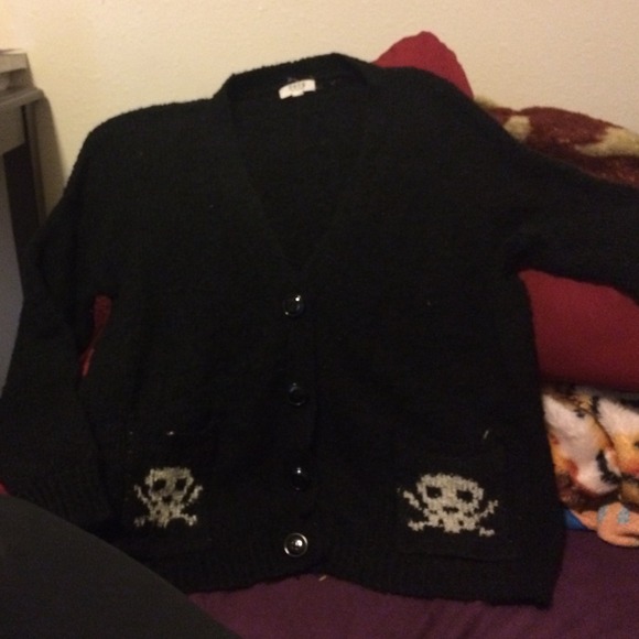Cardigan.  With skulls on the pockets