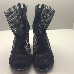 Dolce & Gabbana Mesh Peep Toe Booties