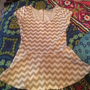 Charlotte Russe Chevron Peplum Top