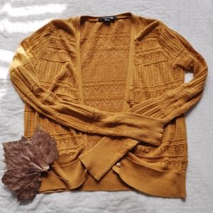 🍂 Forever 21 Mustard Button-up Cardigan