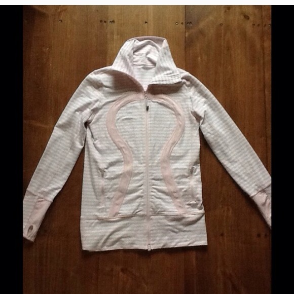 White/pink asana lululemon jacket
