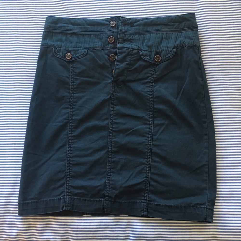 Anthropologie Navy Pencil Skirt