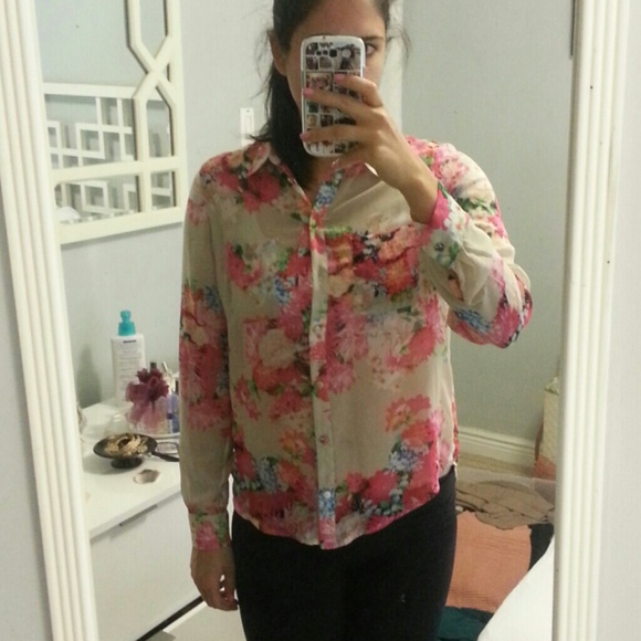 SOLD! Floral button down