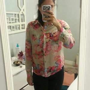 SOLD! Floral button down