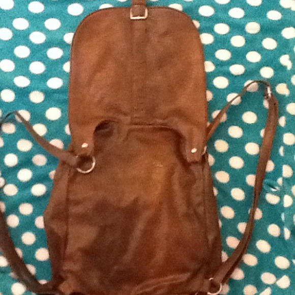 Brown Vinyl Backpack - Picture 3 of 3