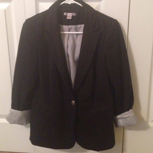 🚫TRADED🚫Black Blazer with Pinstripe Lining