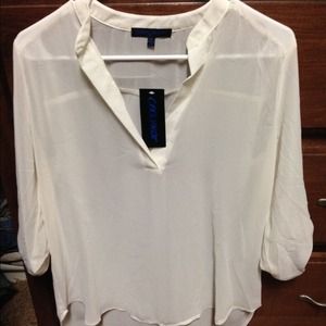 NWT Ivory Sheer Blouse
