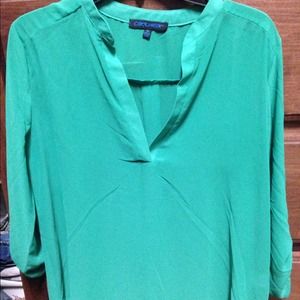 New w/out Tags Kelly Green Sheer Blouse
