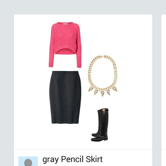 Dark gray pencil skirt