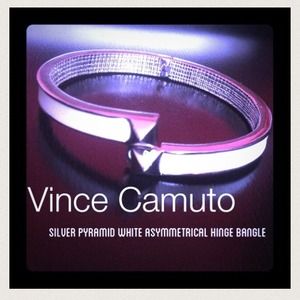 Vince Camuto white & silver pyramid bangle!