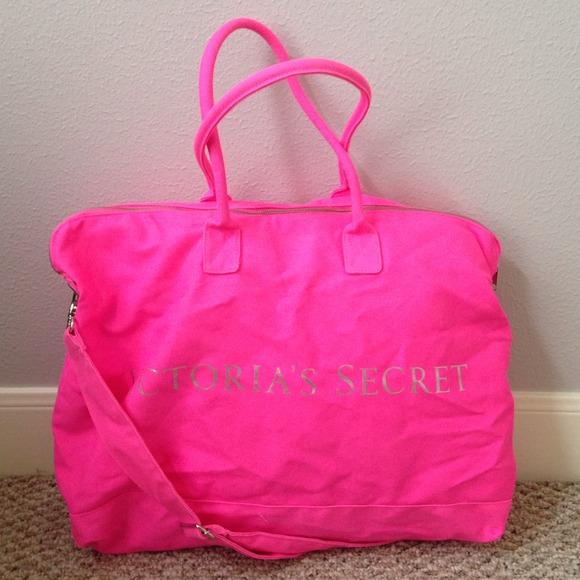 Victoria's Secret Hot Pink Weekender Bag