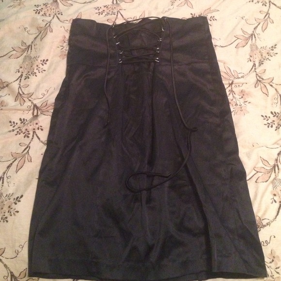 Black High Waisted Corset Top Pencil Skirt