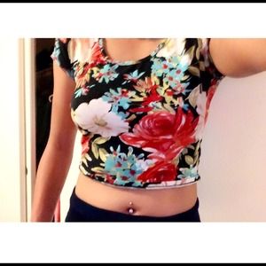 Forever21 floral croptop
