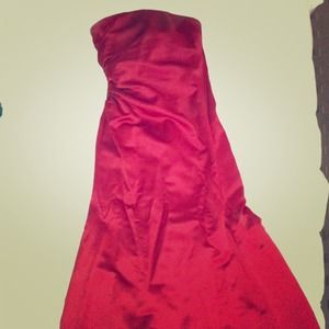 Red evening dress