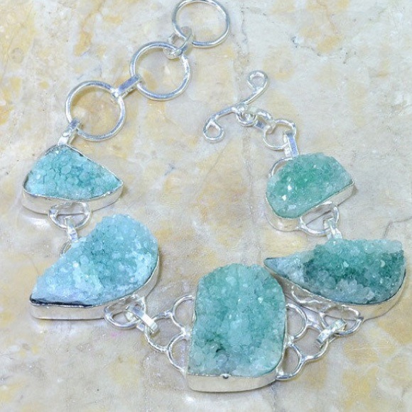 Mermaid seafoam dyed Quartz bracelet