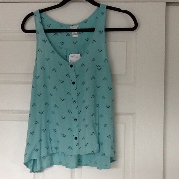 Forever 21 aqua mid-drift tank top. NWT.