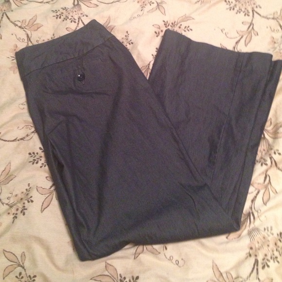 Shiny Dark Grey Express Pants