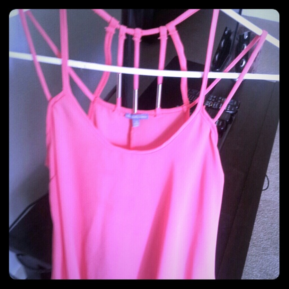 Pink blouse tank