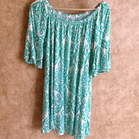 Turquoise and white dress/tunic