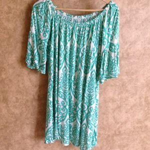 Turquoise and white dress/tunic