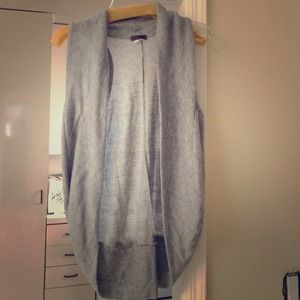 Sparkly grey sleeveless cardigan