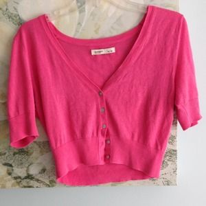 Pink cropped sweater