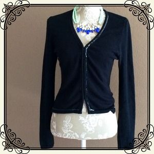 ♣️Sequin-lined lil black cardigan  ♣️