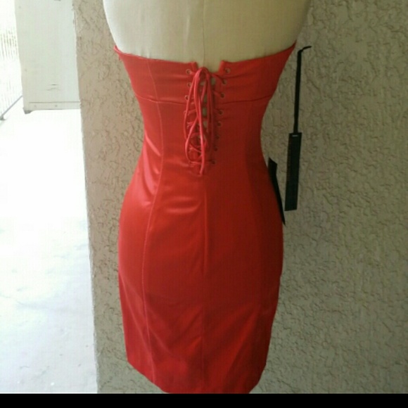 ??SOLD??Bebe scarlet red cocktail dress - Picture 2 of 4