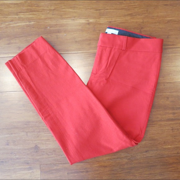 Banana Republic Red Sloan fit slim ankle pant