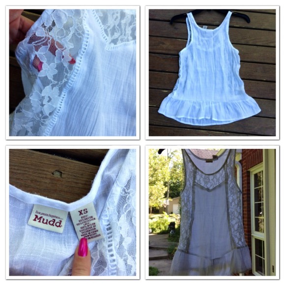 💖Final Price💖Sheer White lace dressy tank top - Picture 2 of 2