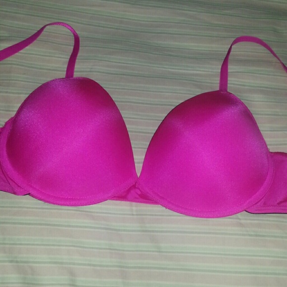 Hot pink bra