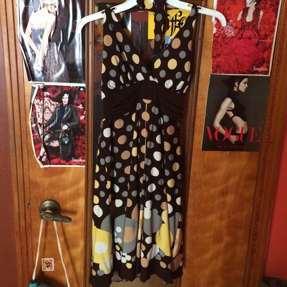 Polka dot halter dress