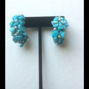 NWOT Turquoise Clip Earrings