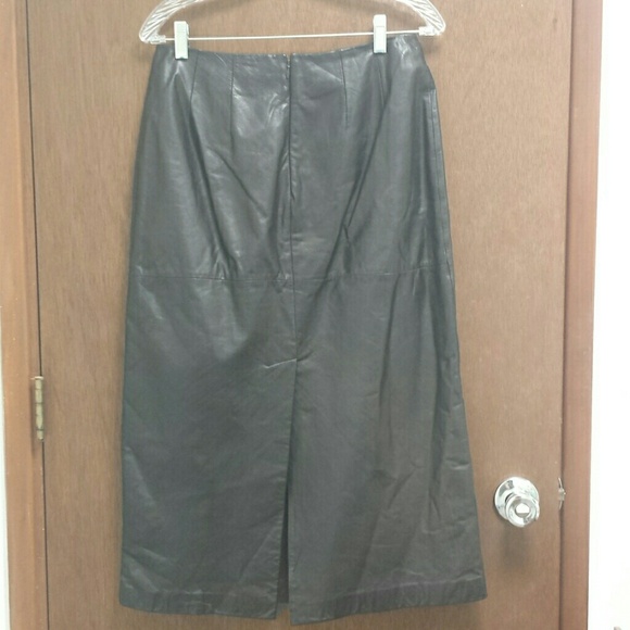100% Leather Skirt (Brown) from Ann Taylor - Picture 3 of 3